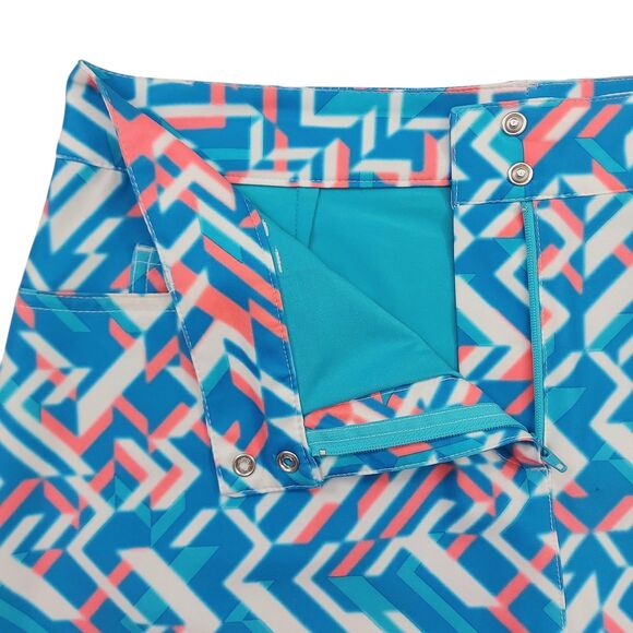 Slazenger Golf Skort Womens 8 Blue White Geometric Pattern Athletic Tennis - Picture 2 of 11